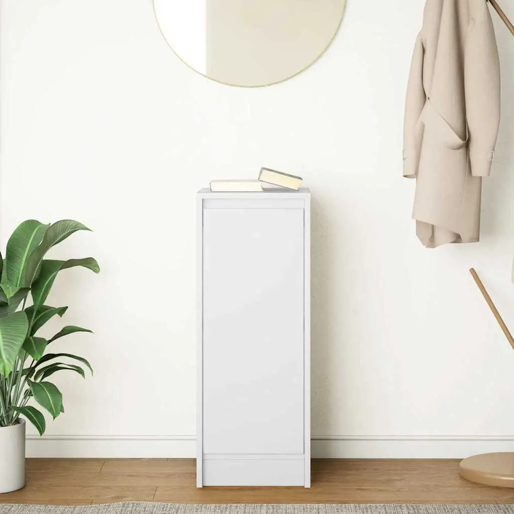 White Engineered Wood Sideboard for Organized Storage