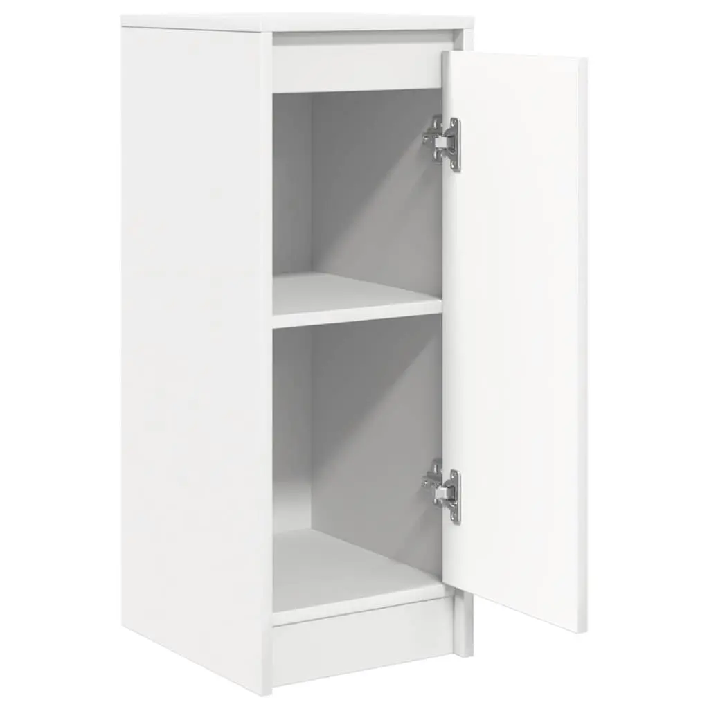 White Engineered Wood Sideboard for Organized Storage