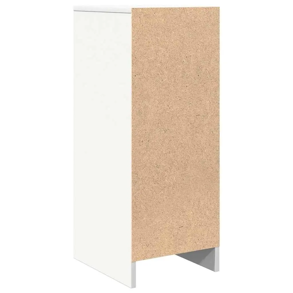 White Engineered Wood Sideboard for Organized Storage