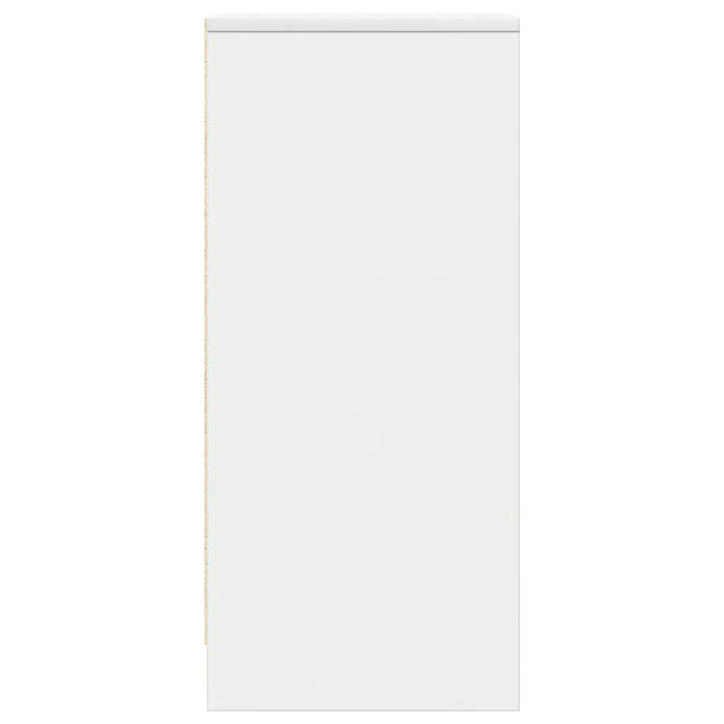 White Engineered Wood Sideboard for Organized Storage