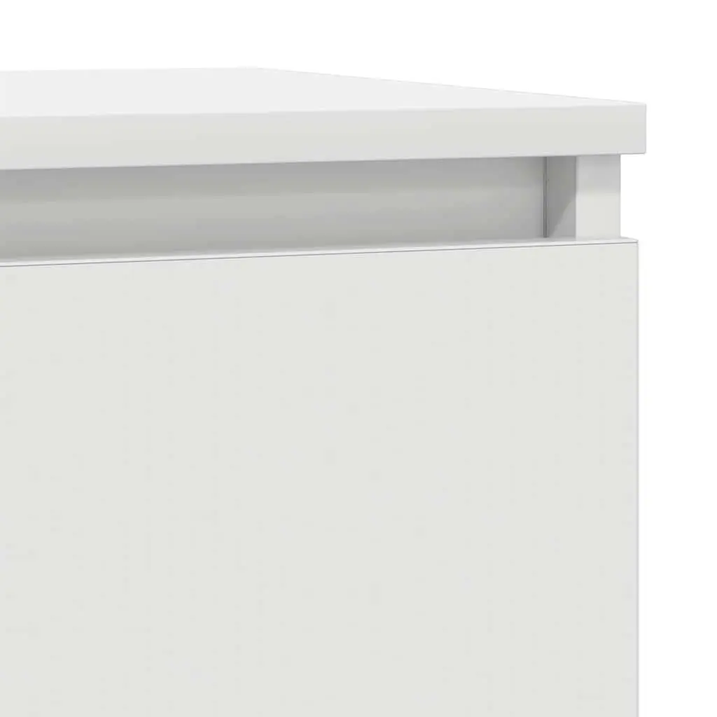 White Engineered Wood Sideboard for Organized Storage