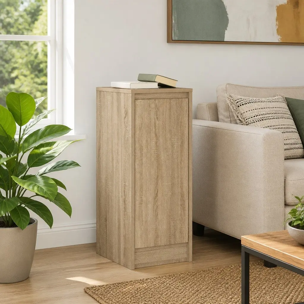 Brown Sideboard Storage Cabinet with Flexible Installation