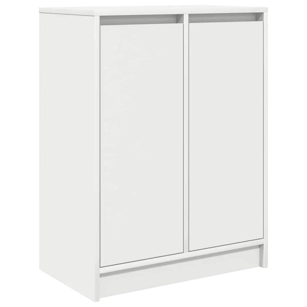 White Engineered Wood Sideboard for Storage