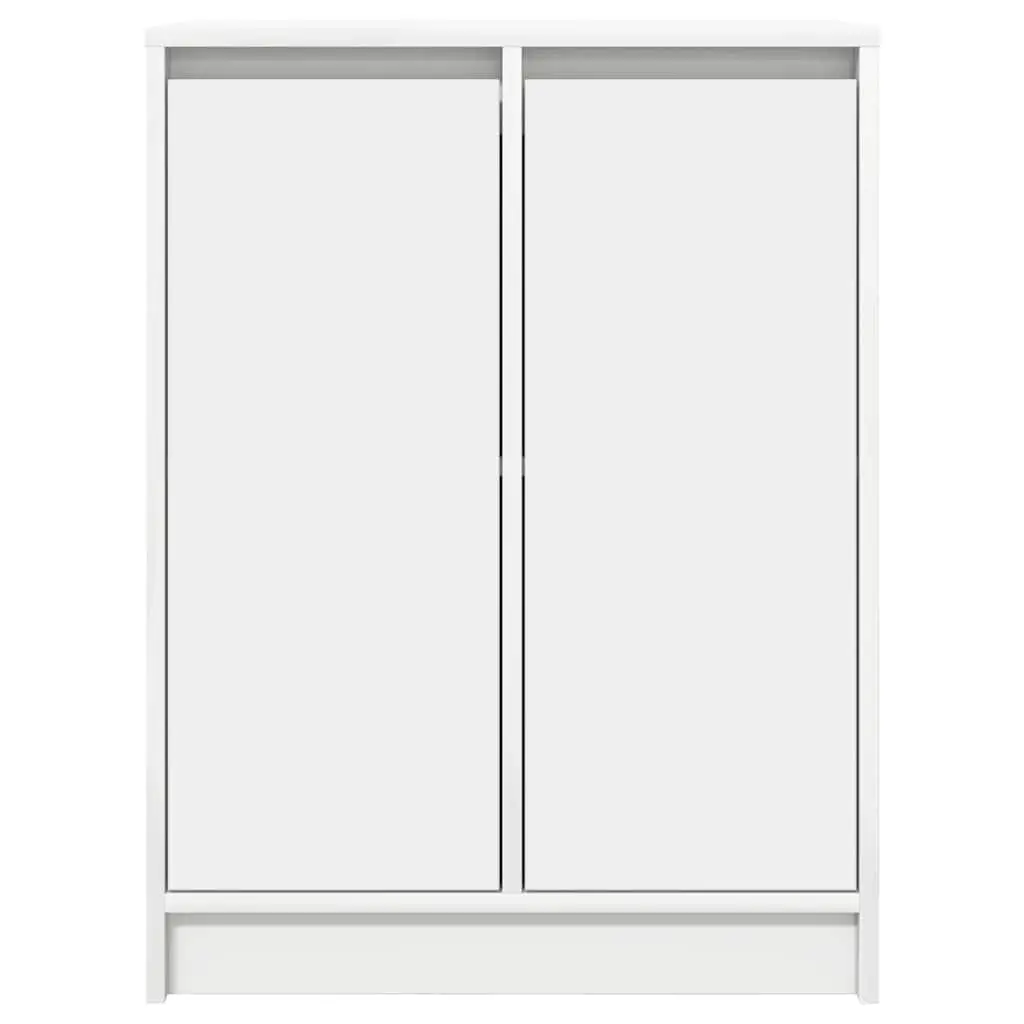 White Engineered Wood Sideboard for Storage