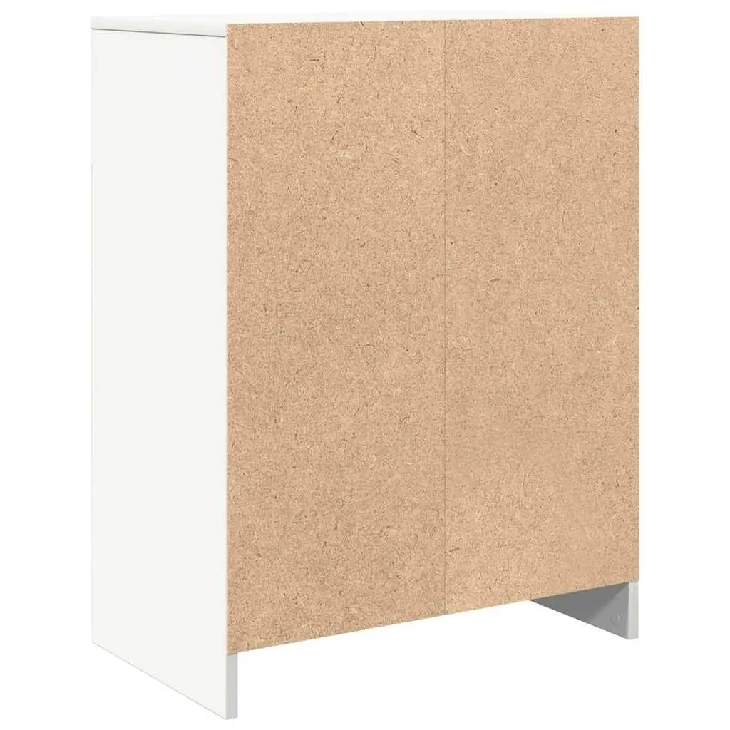 White Engineered Wood Sideboard for Storage