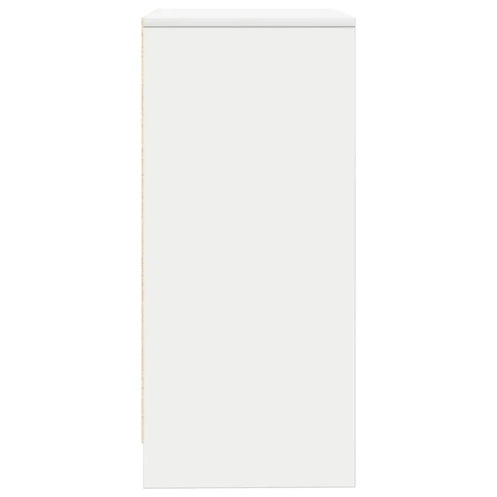 White Engineered Wood Sideboard for Storage