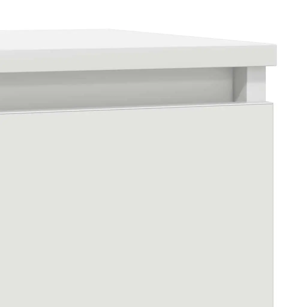White Engineered Wood Sideboard for Storage