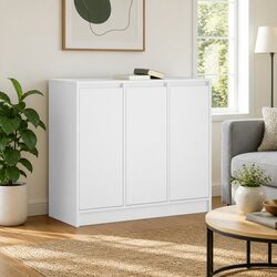Elegant White Sideboard Cabinet 85x34x76cm for Storage