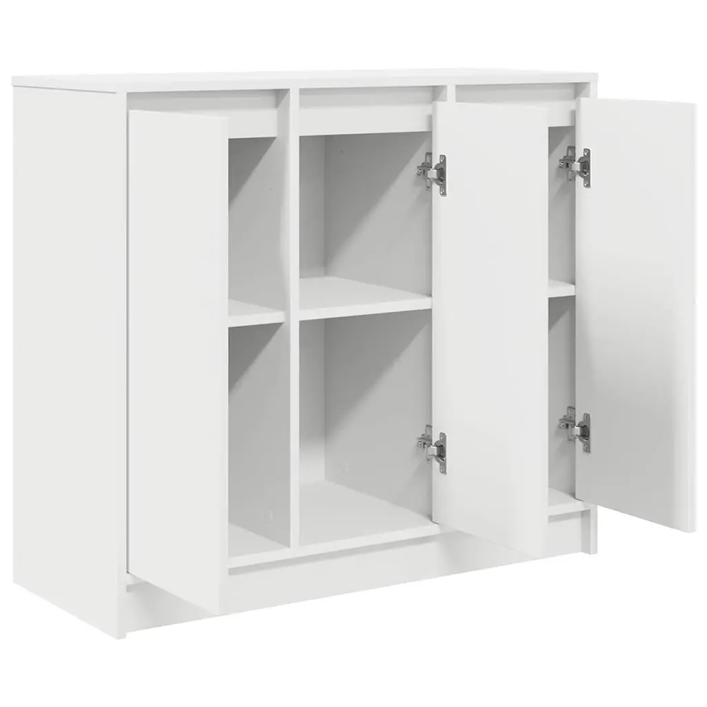 White Sideboard Cabinet 85x34x76cm for Storage