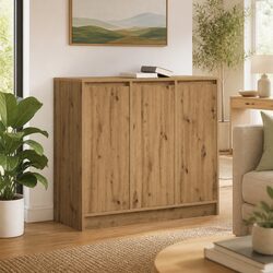 Artisan Oak Brown Sideboard Buffet Cabinet Storage