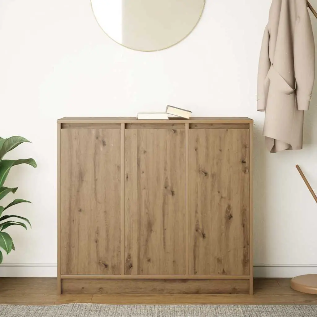 Artisan Oak Brown Sideboard Buffet Cabinet Storage