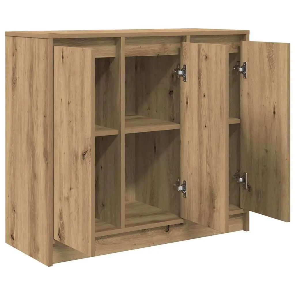 Artisan Oak Brown Sideboard Buffet Cabinet Storage