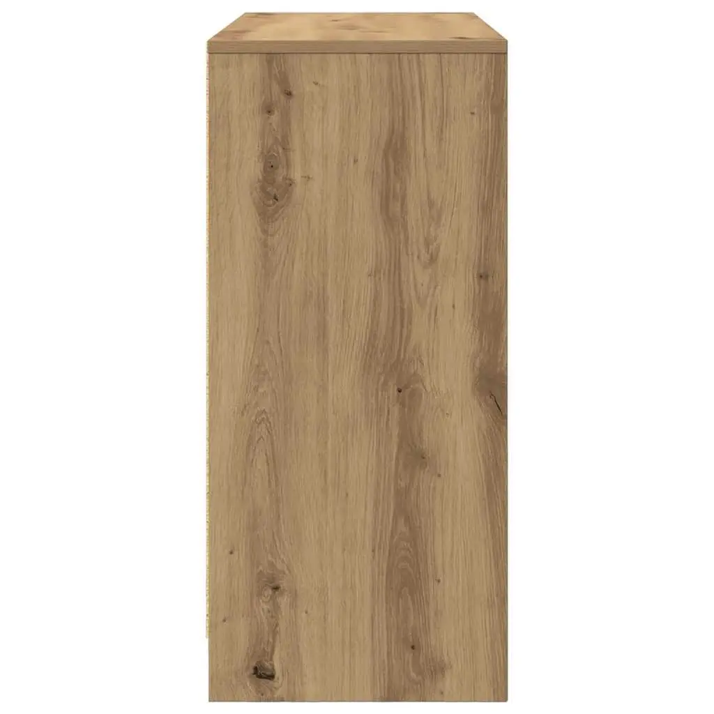 Artisan Oak Brown Sideboard Buffet Cabinet Storage