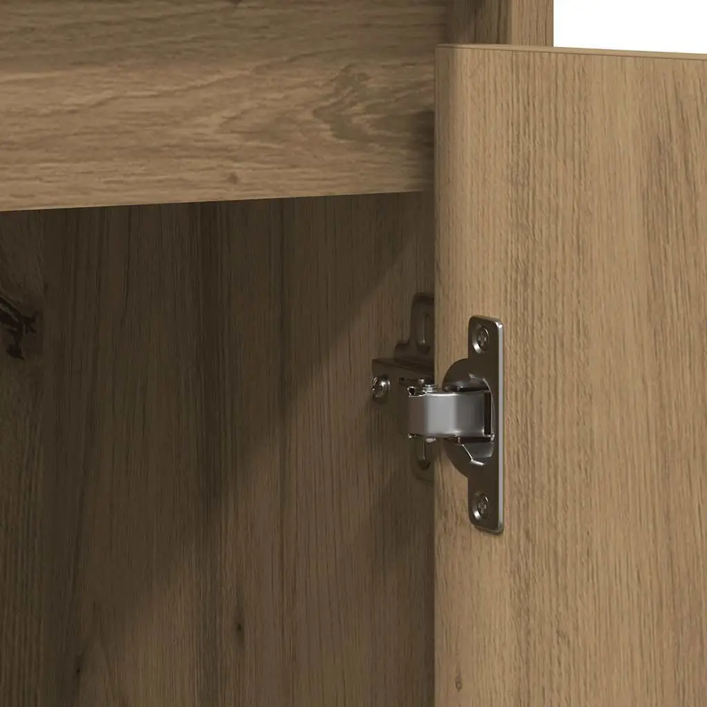 Artisan Oak Brown Sideboard Buffet Cabinet Storage