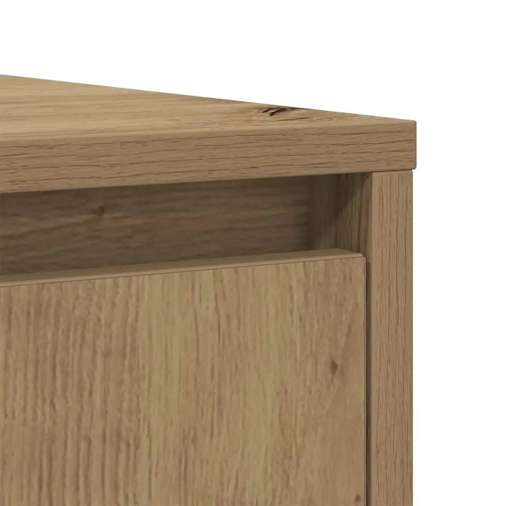 Artisan Oak Brown Sideboard Buffet Cabinet Storage