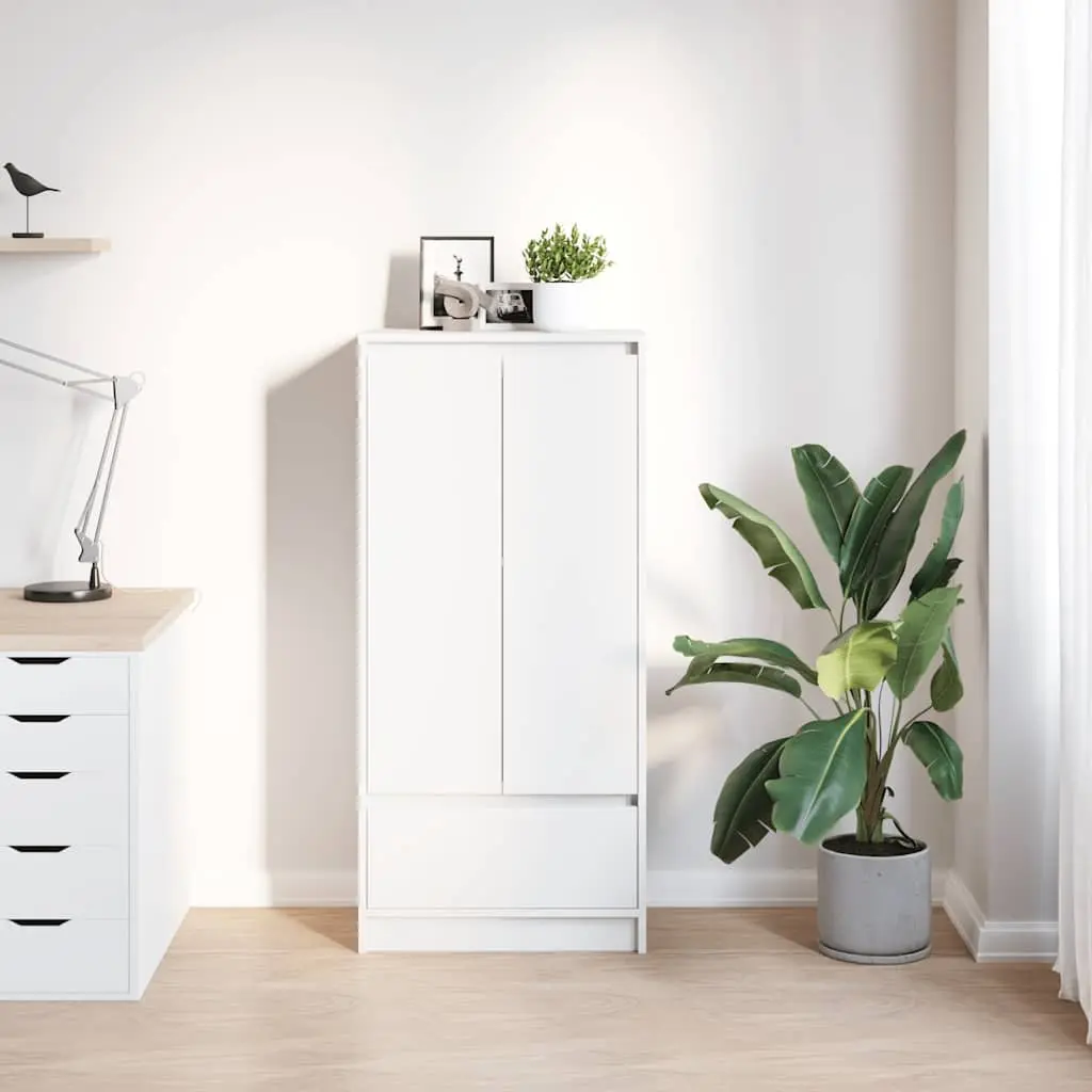 Storage Cabinet Engineered Wood 55.5x34x119.5cm White