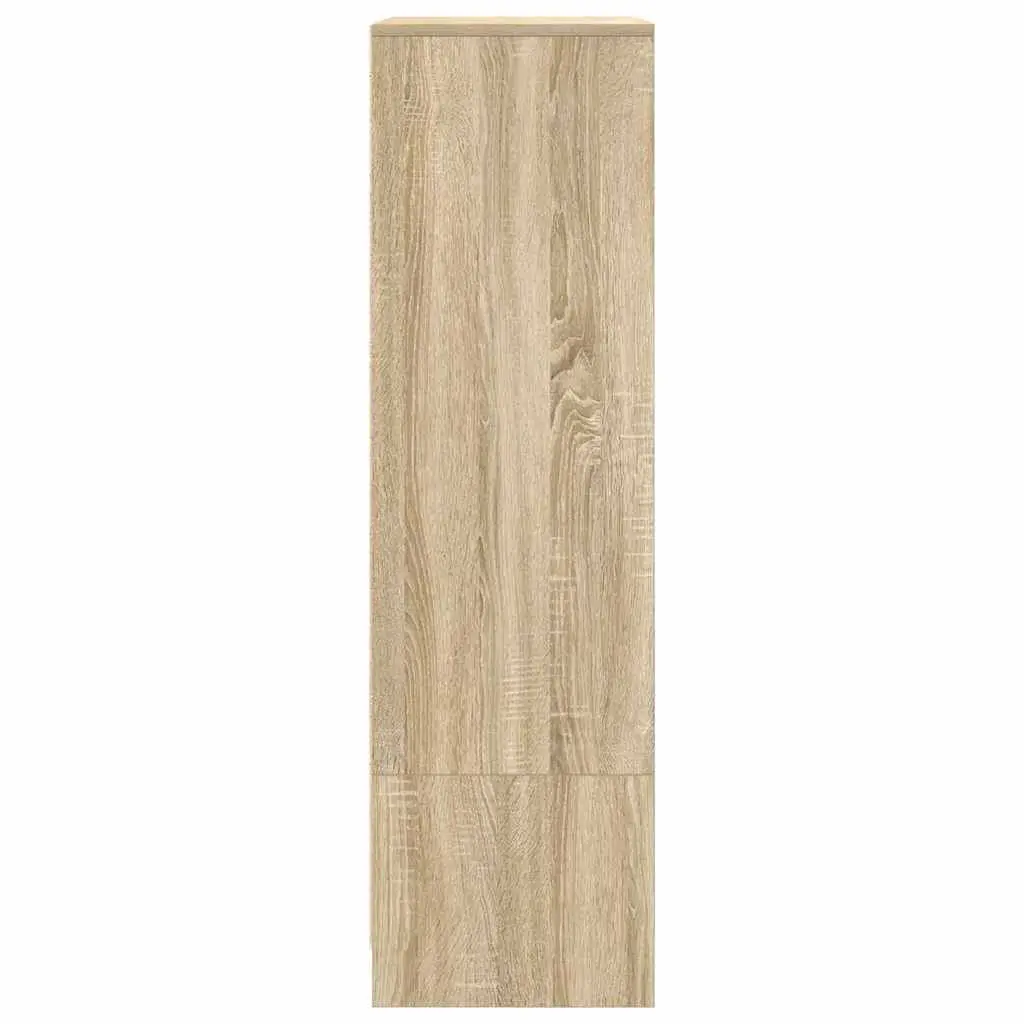Brown Engineered Wood Storage Cabinet with Drawer