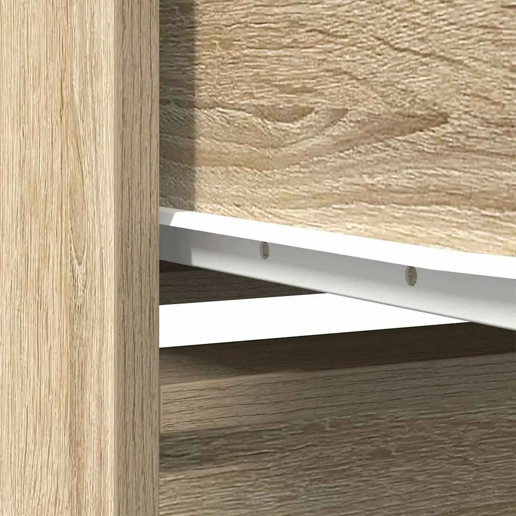 Brown Engineered Wood Storage Cabinet with Drawer