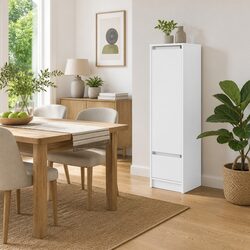 Stylish White Highboard Storage Cabinet for Dining Rooms