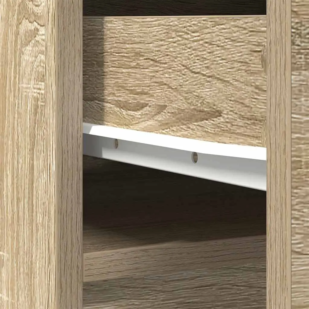 Highboard Storage Cabinet in Brown Engineered Wood
