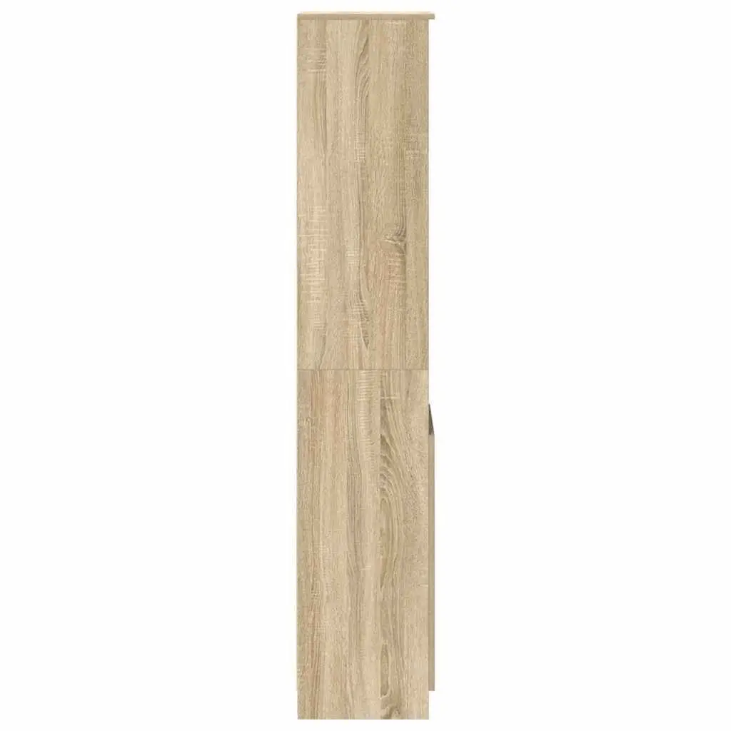 Highboard Storage Cabinet in Brown Engineered Wood