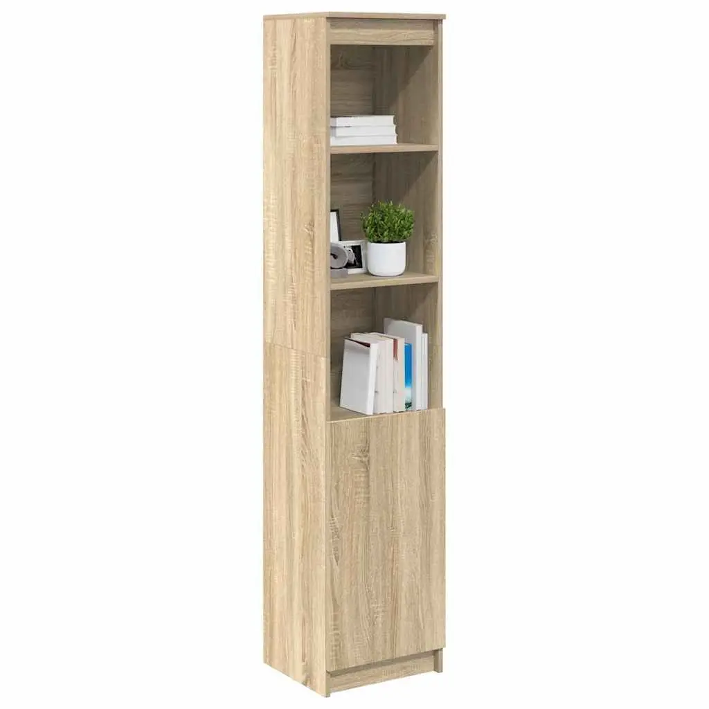 Highboard Storage Cabinet in Brown Engineered Wood