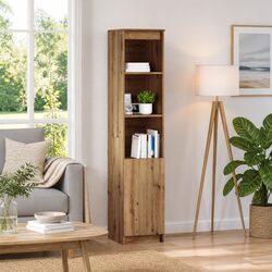 Elegant Highboard Storage Cabinet in Brown Engineered Wood