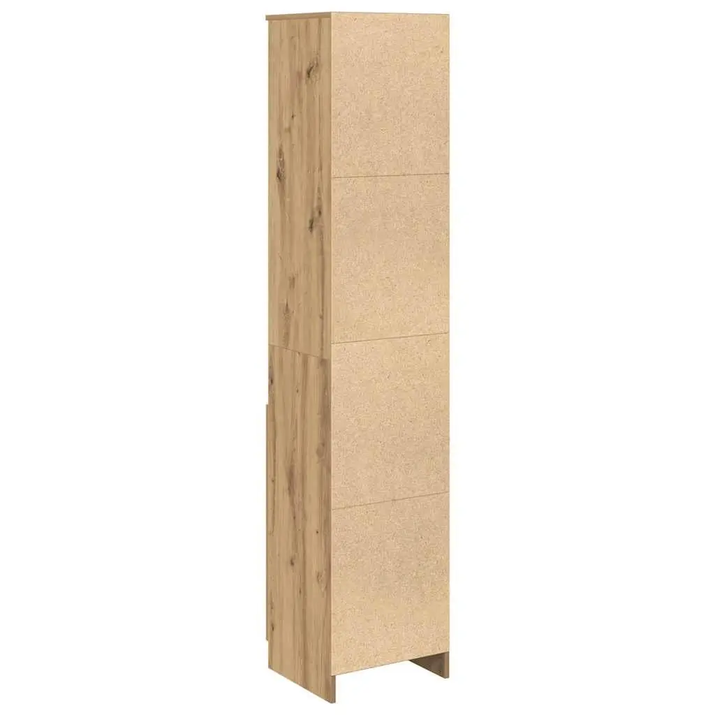 Highboard Storage Cabinet in Brown Engineered Wood