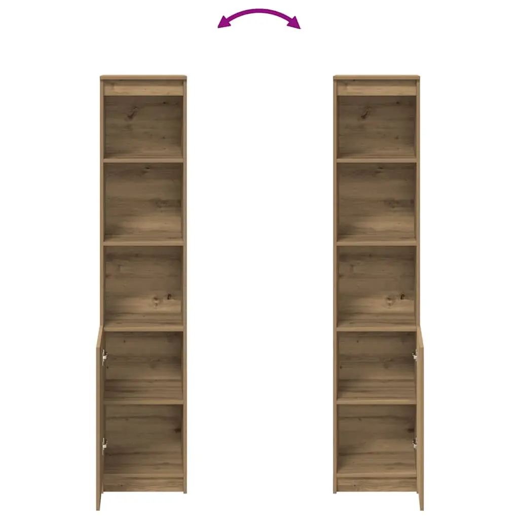 Highboard Storage Cabinet in Brown Engineered Wood