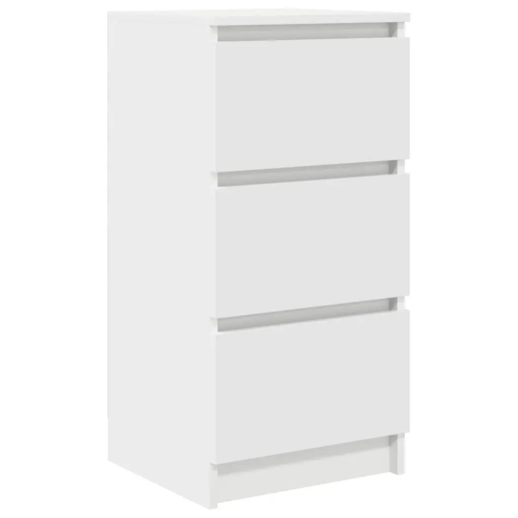 White Sideboard 37.5x35x76cm Engineered Wood Buffet