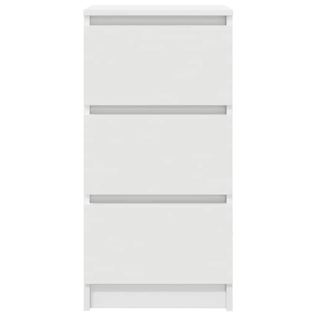 White Sideboard 37.5x35x76cm Engineered Wood Buffet