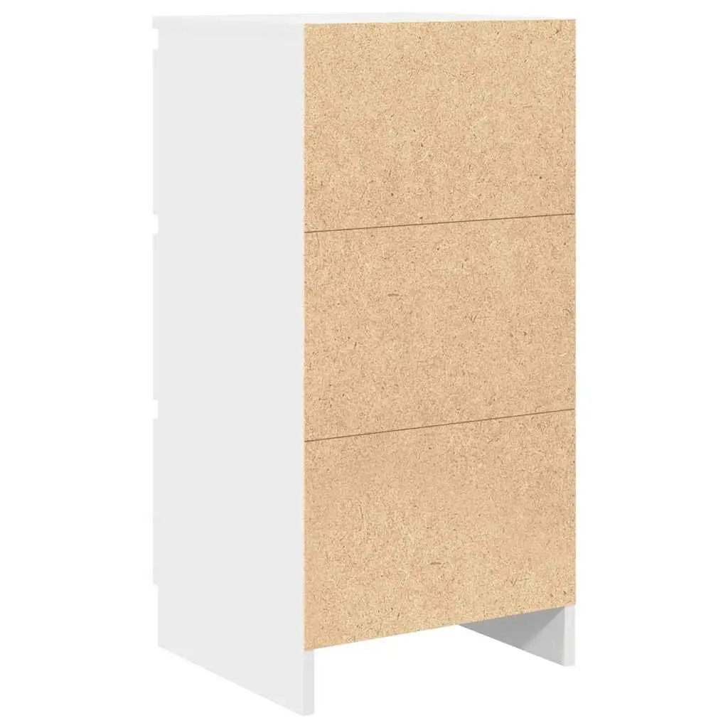White Sideboard 37.5x35x76cm Engineered Wood Buffet
