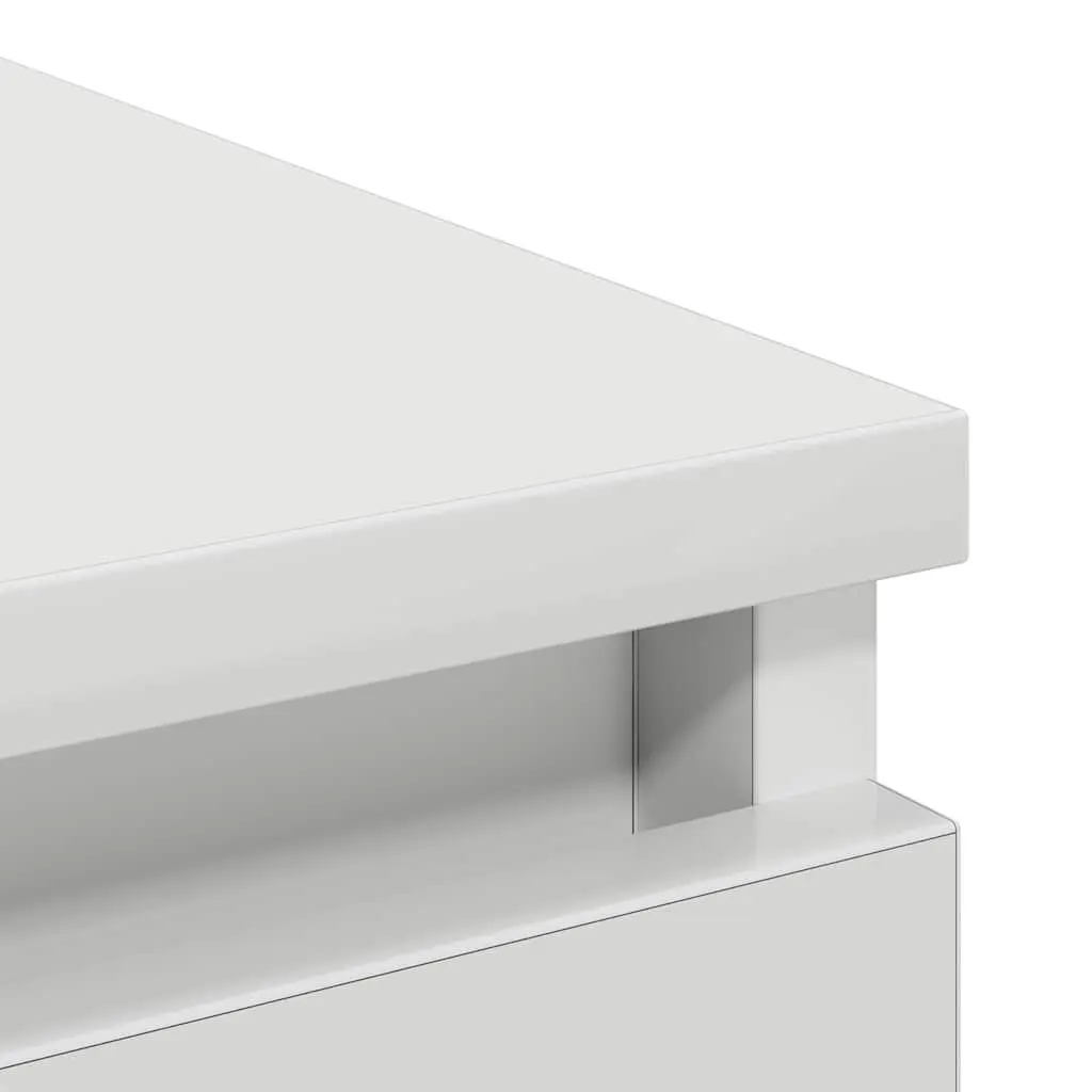 White Sideboard 37.5x35x76cm Engineered Wood Buffet