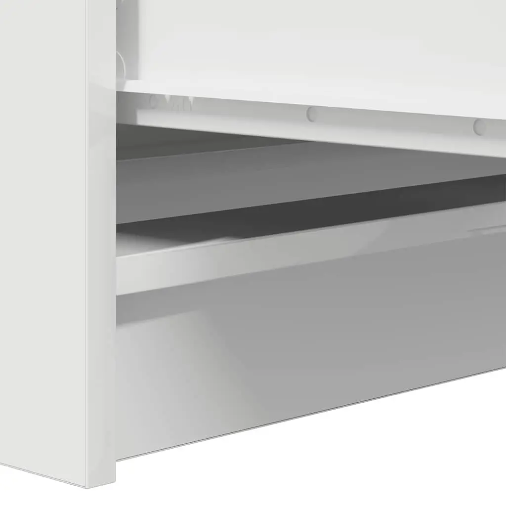 White Sideboard 37.5x35x76cm Engineered Wood Buffet
