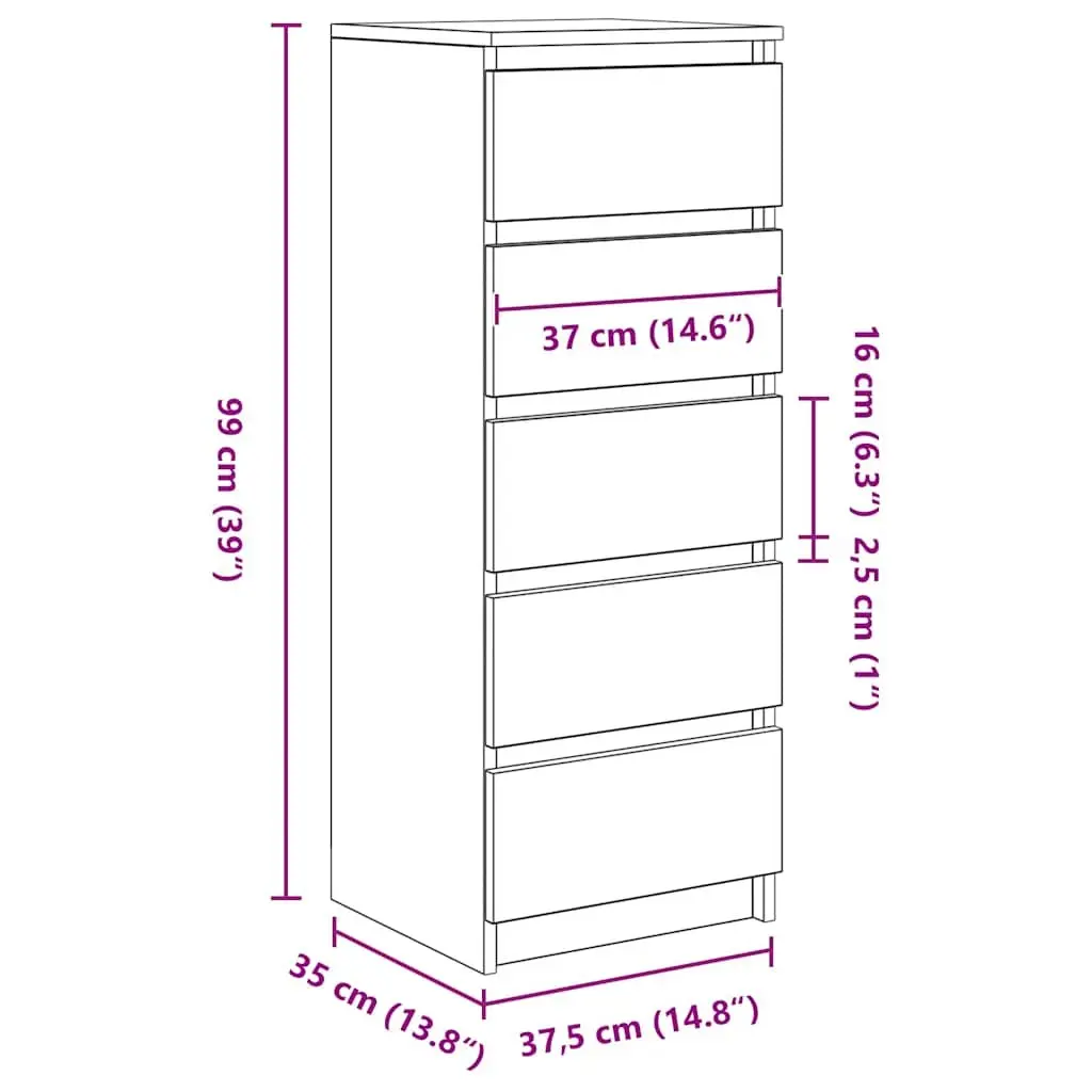 Black Oak Sideboard Storage Cabinet with Drawers