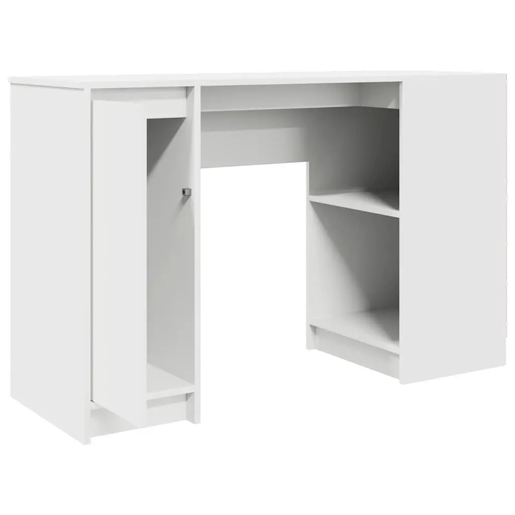 Desk Secretary Workstation Engineered Wood 120cm White