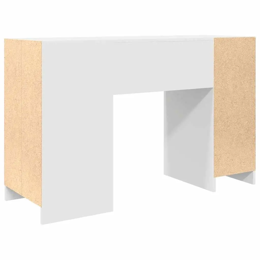 Desk Secretary Workstation Engineered Wood 120cm White