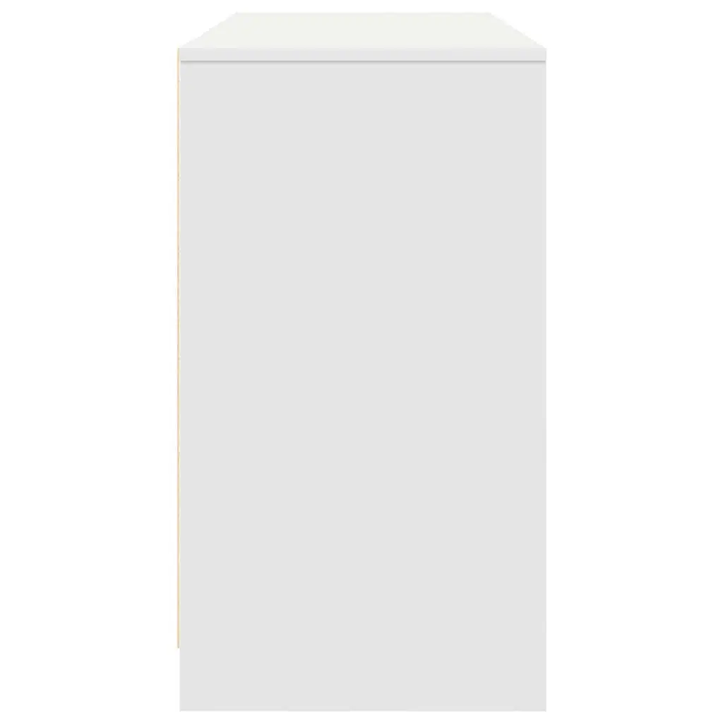 Desk Secretary Workstation Engineered Wood 120cm White