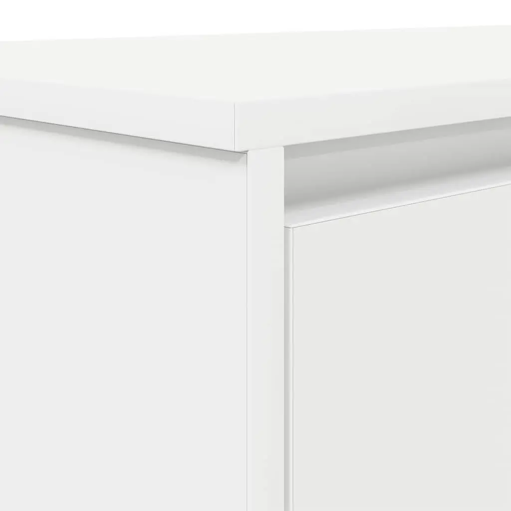 Desk Secretary Workstation Engineered Wood 120cm White