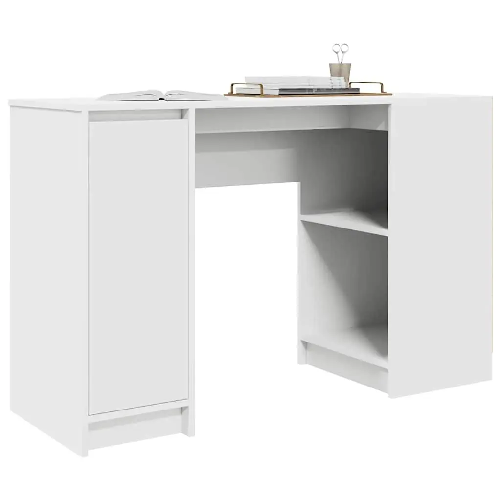 Desk Secretary Workstation Engineered Wood 120cm White
