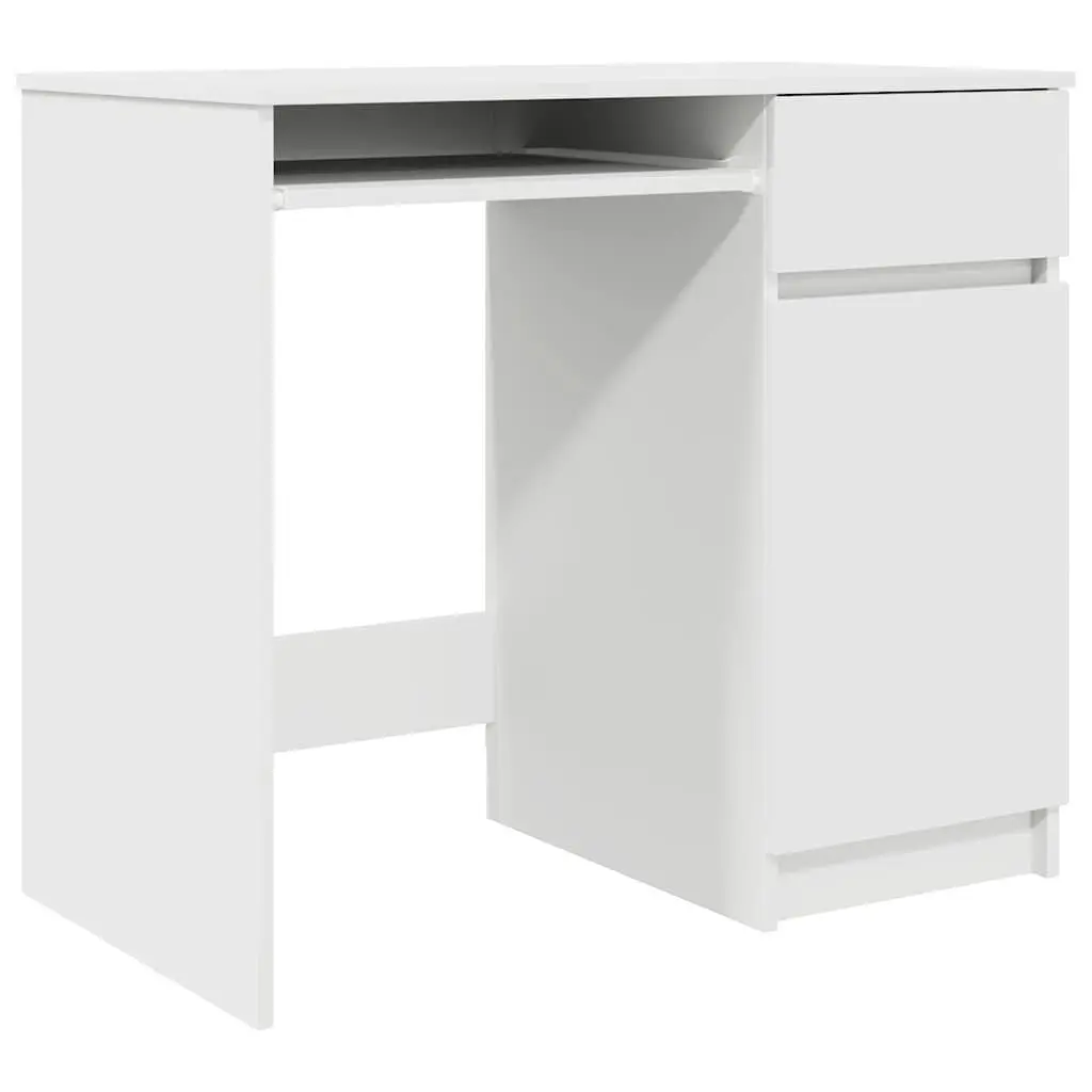 White Office Desk with Storage Solutions 86x49x76cm