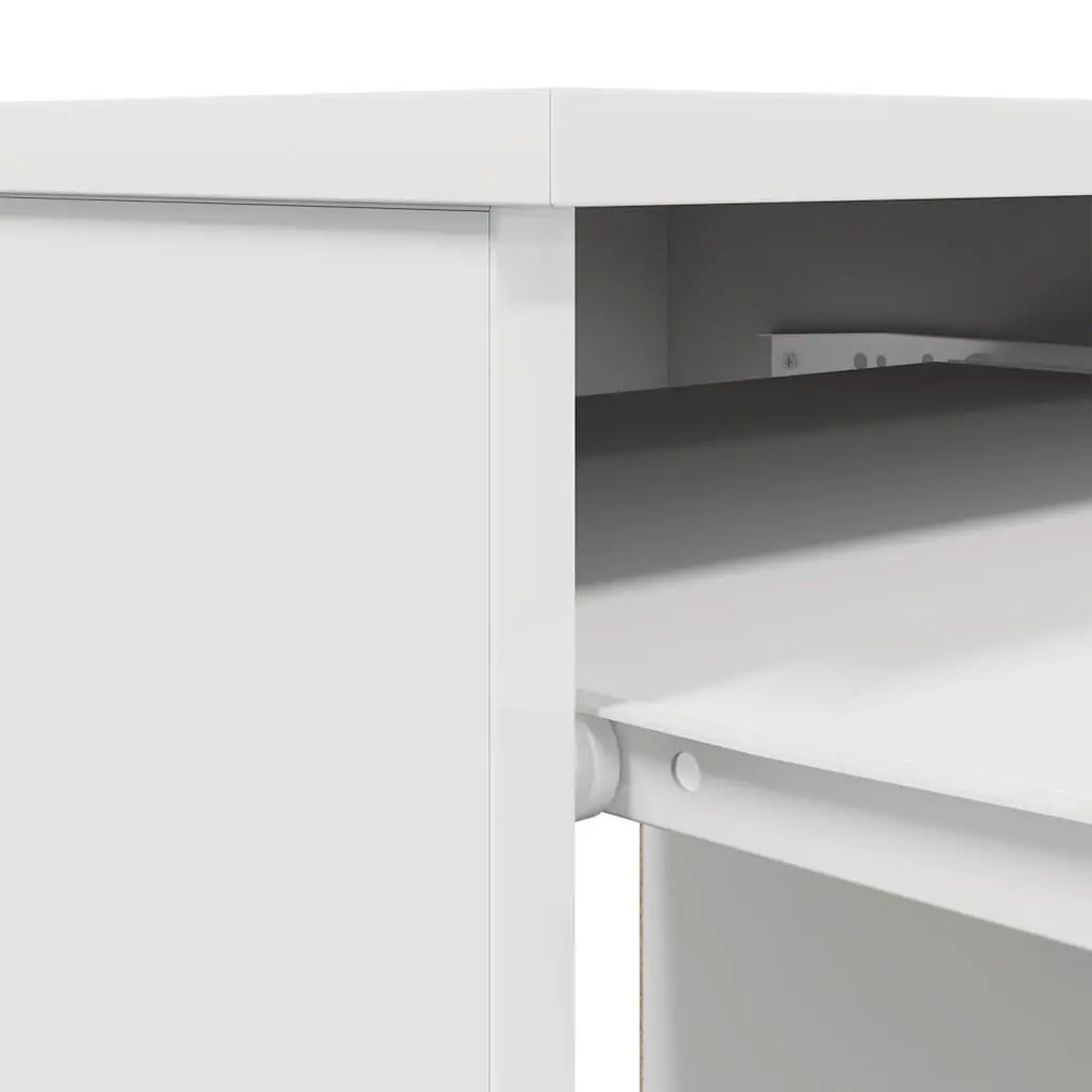 White Office Desk with Storage Solutions 86x49x76cm