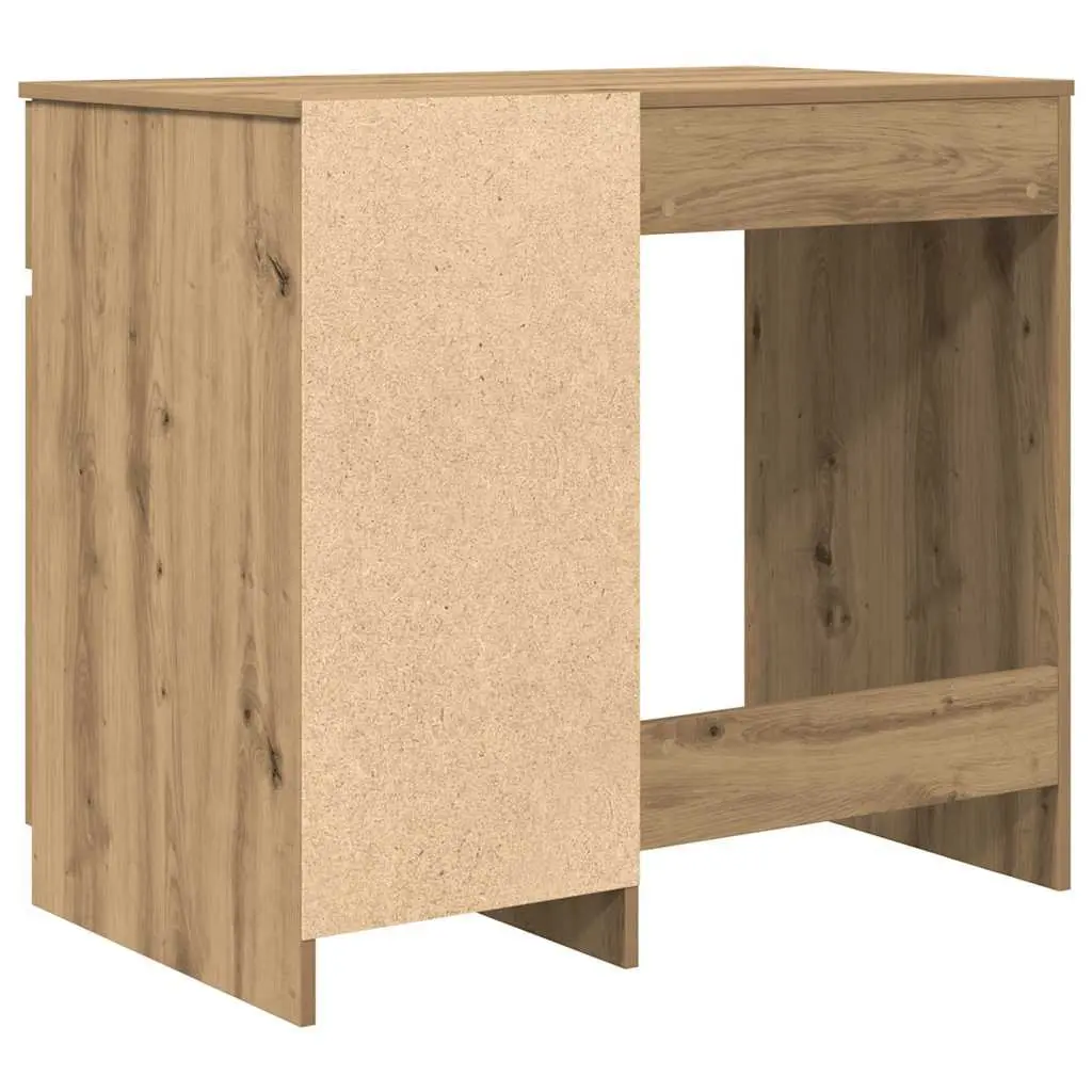 Office Desk Engineered Wood Brown 86W x 49D x 76H cm Storage Cabinet Drawer Shelf Workstation