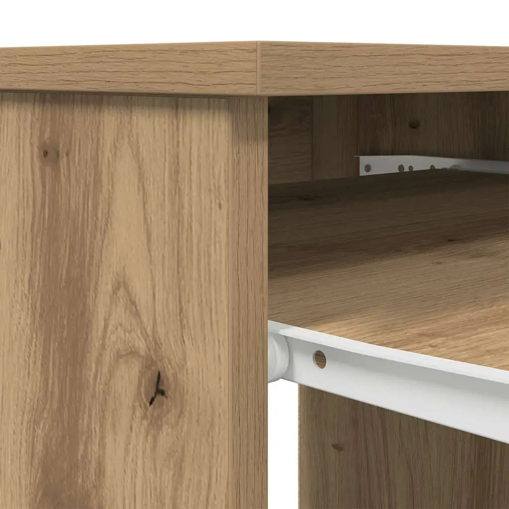 Office Desk Engineered Wood Brown 86W x 49D x 76H cm Storage Cabinet Drawer Shelf Workstation