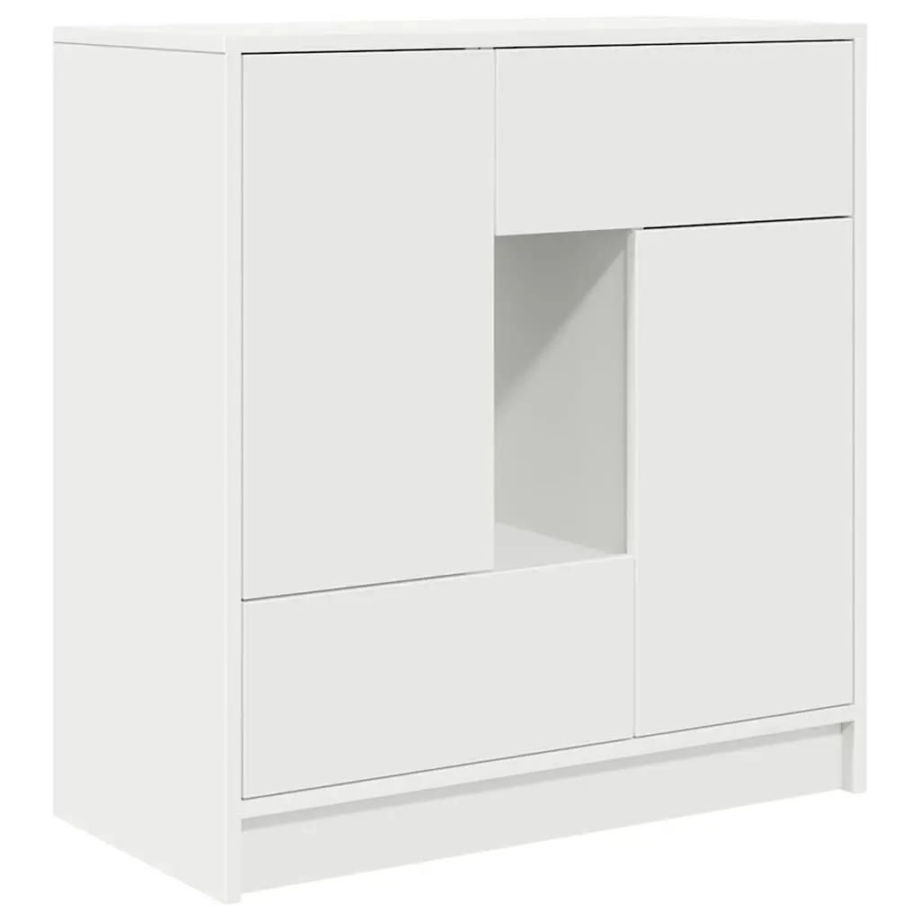 Sideboard Engineered Wood 70.5W x 34D x 74.5H cm White Storage Cabinet