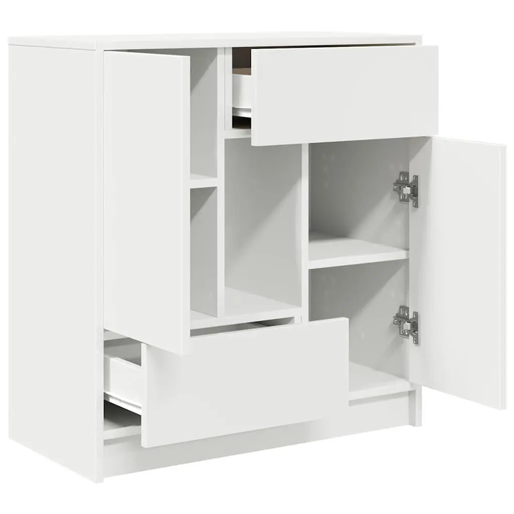 Sideboard Engineered Wood 70.5W x 34D x 74.5H cm White Storage Cabinet