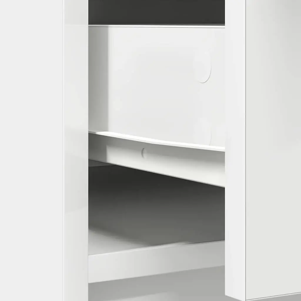 Sideboard Engineered Wood 70.5W x 34D x 74.5H cm White Storage Cabinet