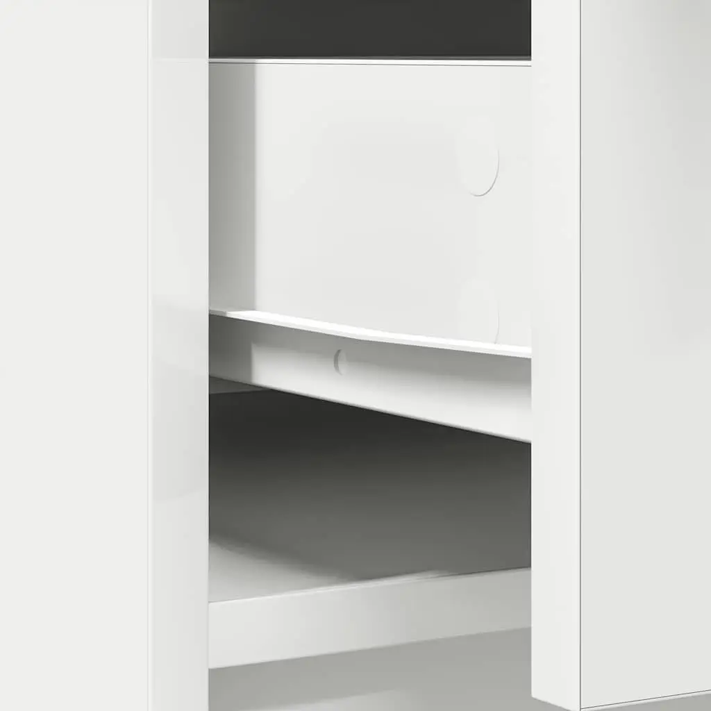 White Sideboard Buffet Cabinet with Storage
