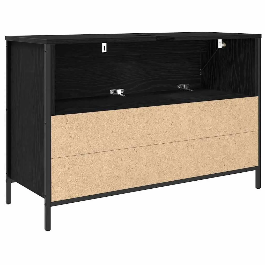 Bathroom Vanity Unit Engineered Wood 90x34.5x60cm Black Oak