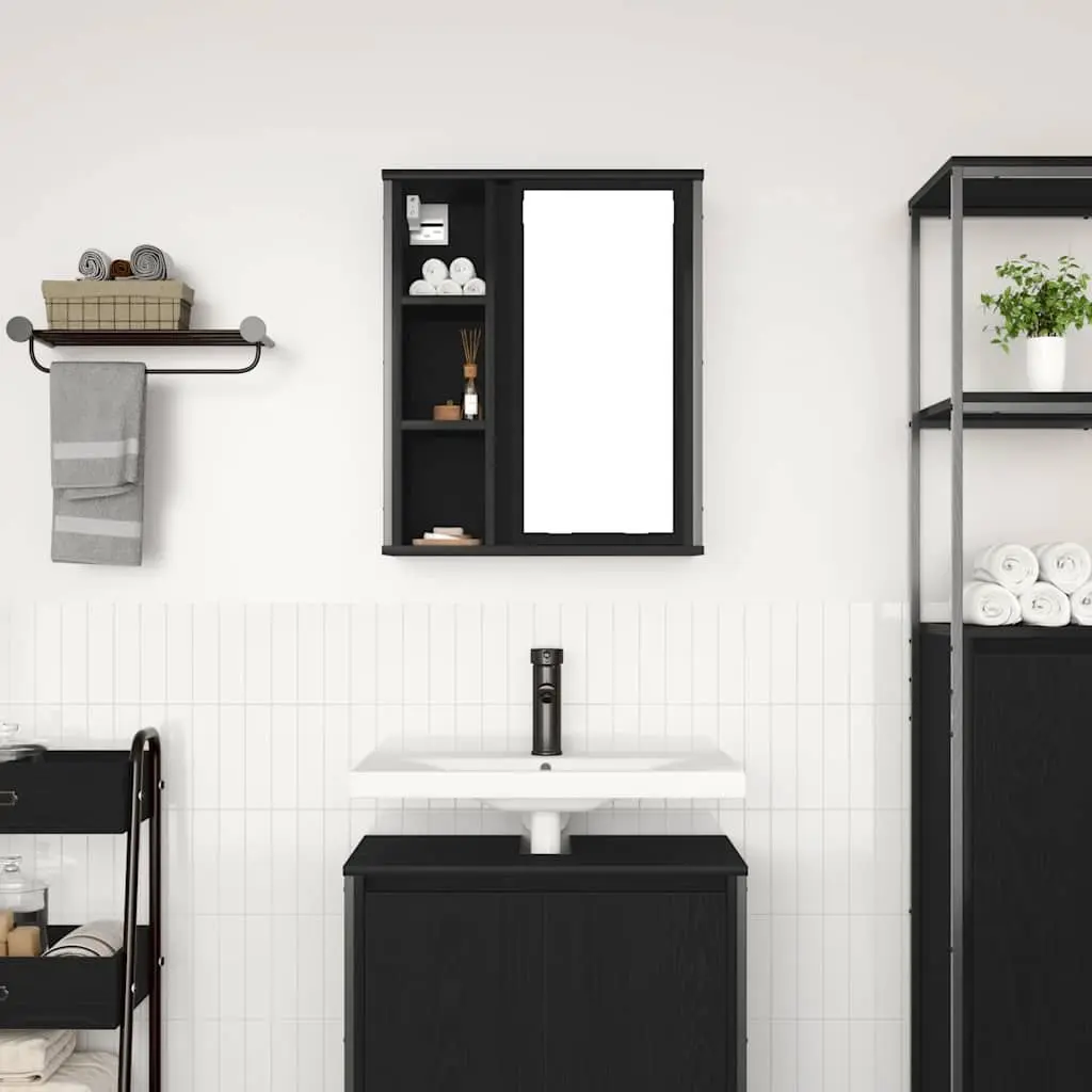 Bathroom Wall Cabinet with Integrated Mirror
